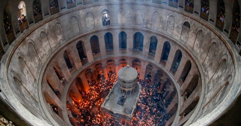 Christians celebrate ‘Holy Fire’ ceremony in tense Jerusalem | Gallery News